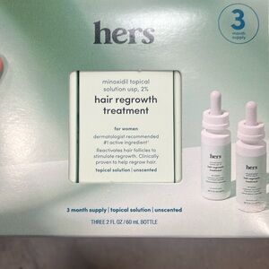 Hers Minoxidil Topical Solution - Hair Regrowth Treatment for Thinning Hair